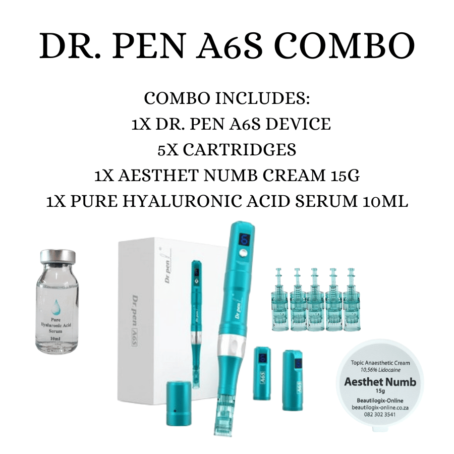 Dr. Pen A6s Combo 2 (A6s Device + 5x Cartridges + 1x Aesthet 15g + 1x Pure HA)