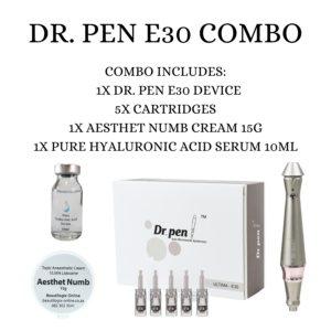 Dr. Pen E30 Combo 2 (E30 Device + 5x Cartridges + 1x Aesthet 15g + 1x Pure HA)