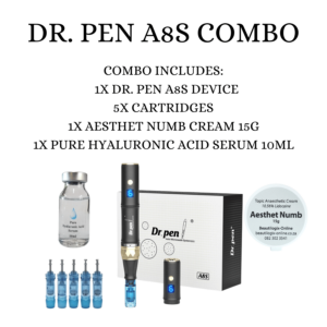 Dr. Pen A8s Combo 2 (A8s Device + 5x Cartridges + 1x Aesthet 15g + 1x Pure HA)