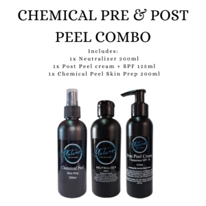 Chemical Peel Pre and Post Combo (Neutralizer 200ml + Post Peel 125ml + Chemical Skin Prep 200ml)