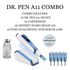 Dr. Pen A11 Combo 2 (1x A11 Device + 5x Cartridges + 1x Aesthet 15g + 1x Pure HA)